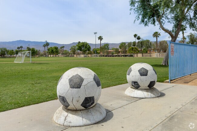 Palm Desert Soccer Park has multiple soccer fields, walking trails, frisbee disc golf and more.