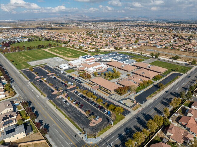 The Mesa Linda Middle School offers a sprawling campus when viewed from above.