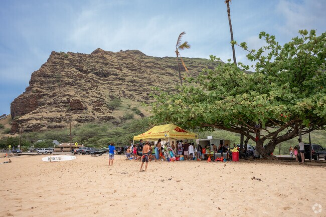 Locals flock to Makaha Beach on weekends and school breaks.