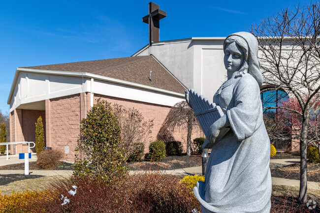 St. Cecilia Roman Catholic Church near Dayton is a welcoming place of worship within walking distance.