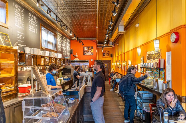 Enjoy some coffee and pastries at Simon's Coffee Shop in Baldwin.