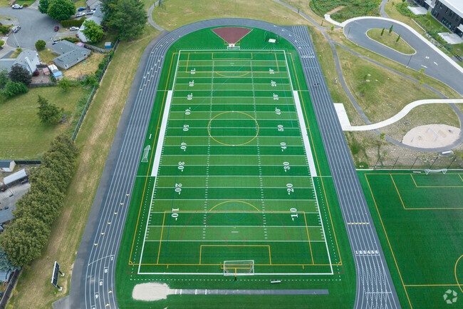Gardiner Middle School students can practice football or soccer on the school's athletic field.