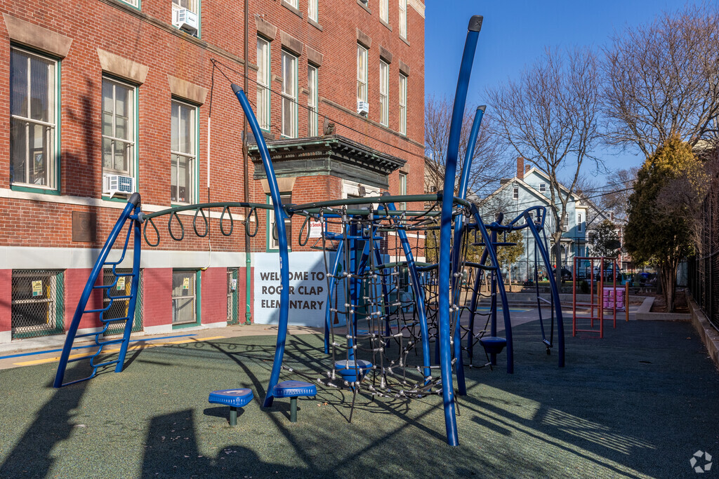 Roger Clap Elementary School in Dorchester offers a play facility for students.