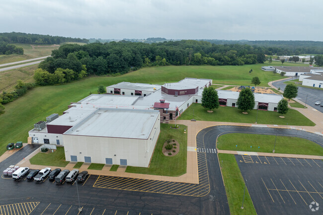 Hortonville Elementary School offers a sprawling campus when viewed from above.