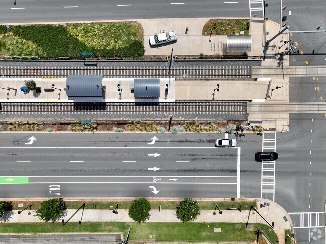 The light rail has many stops all over Charlotte, including near Eastover.