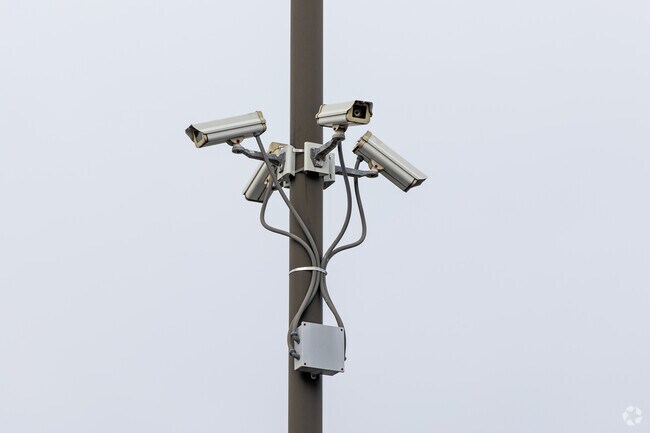 In some shopping centers in Levittown security cameras are used to deter crime.