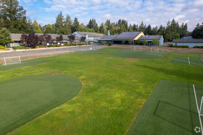 Students can utilize the well kept soccer fields at Briarcrest Elementary School.
