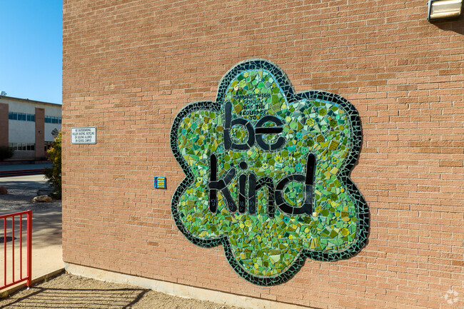 Every school in Tucson has a Be Kind mural, even Sahuaro High School.