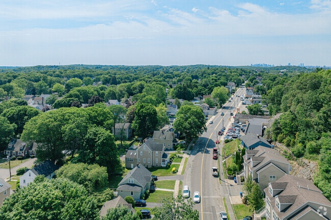 Just outside Boston, Horace Mann's residential streets offer peaceful New England suburban life.