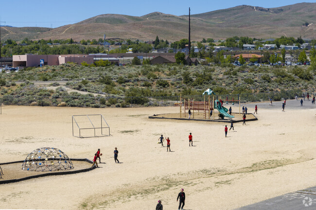 Students at recess at Alice L Smith Elementary School.