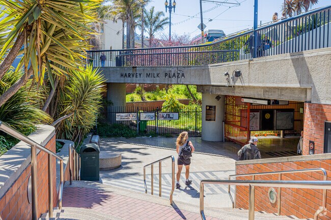The entrance to the Harvey Milk Plaza gives Twin Peak commuters access to the MUNI.
