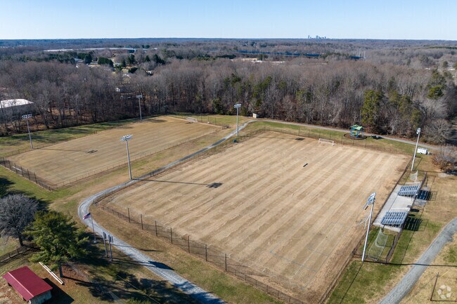 Not only is the building large, but the athletic fields are too, at Cash Elementary.