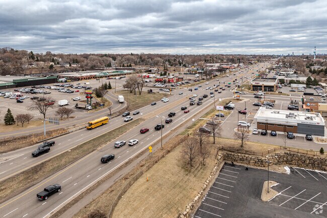 Central Avenue offers an array of shopping options just south of Rice Creek Terrace East.