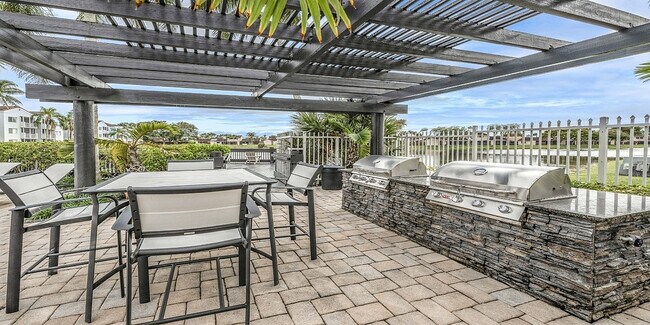 BBQ island with sitting area