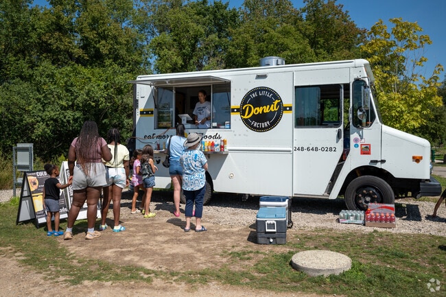 The Little Donut Factory Food Truck at Innovation Hills Park in Rochester Hills.