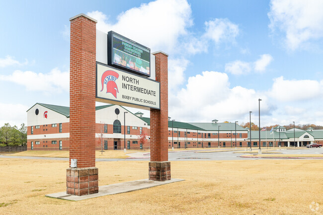 Bixby North Intermediate is located on 121st Street between Memorial and Sheridan.