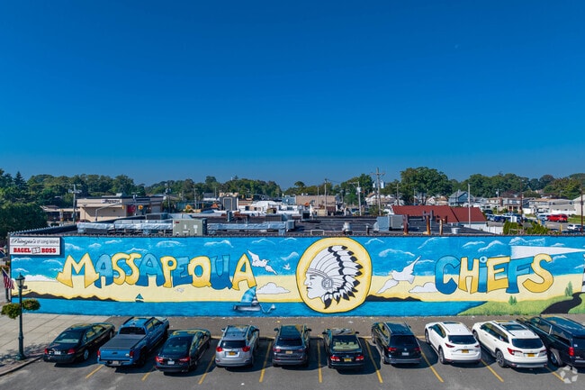 Bagel Boss in Massapequa Park  is showing some school spirit.