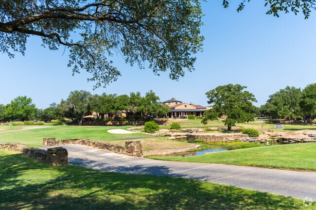 Cimarron Hills’ beautiful sidewalks lead to the Jack Nicklaus-designed golf course.