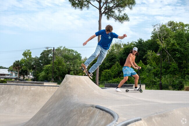 Whistle Stop Park in Florida Shores is very popular with nearby youth.