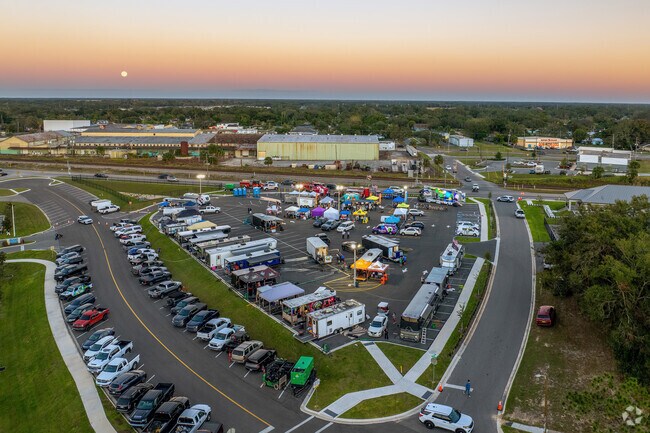 Davenport residents enjoy live music and a sunset at the Community BBQ Event.