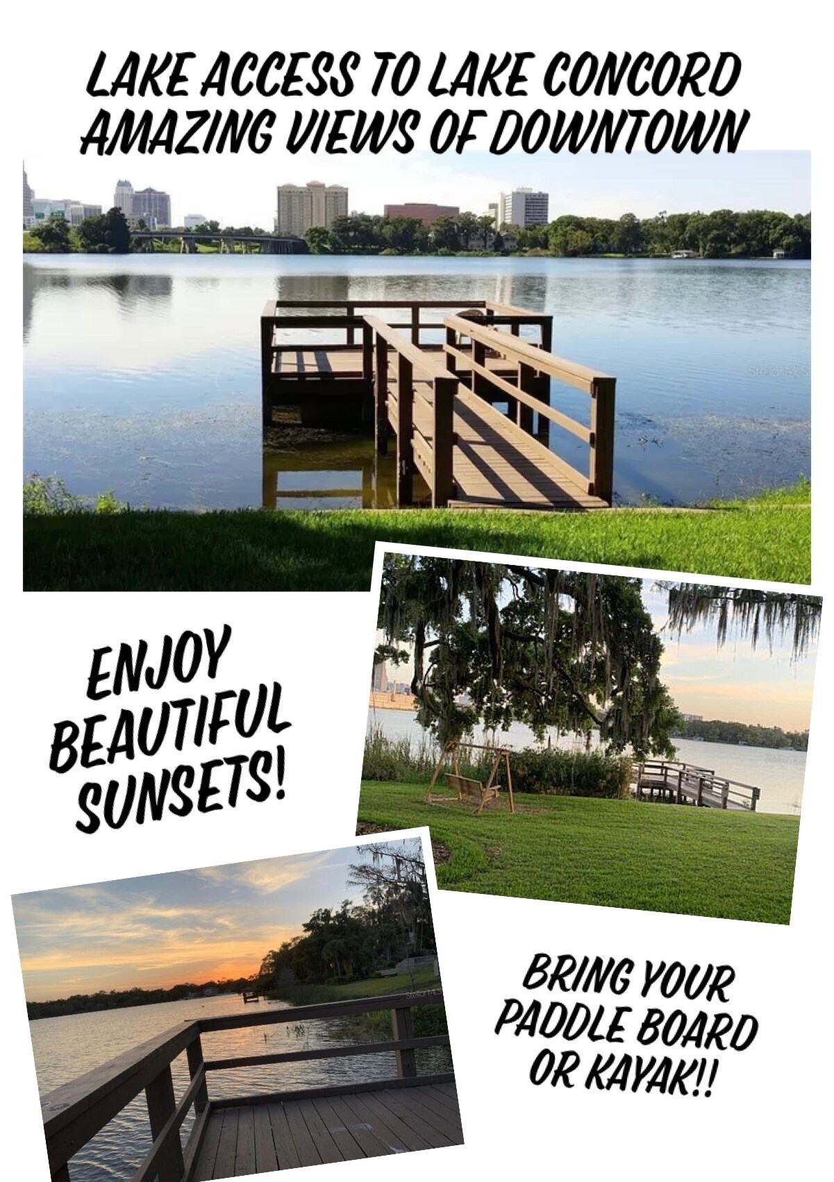 Lake access: Bring your paddle board (large storage room inside unit)