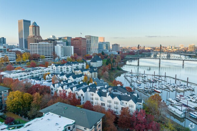 Condo developments by the Riverplace Marina offer stunning riverfront views.