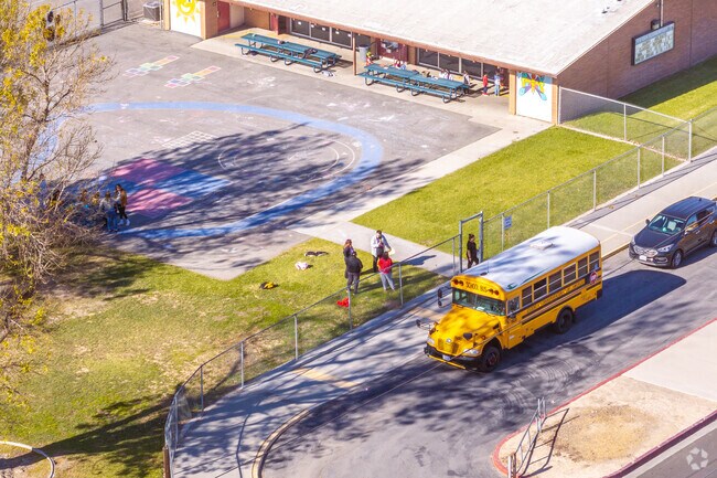 Step into Live Oak Elementary School through its inviting entrance.