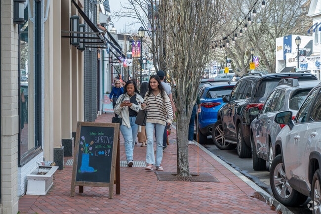 Westport Village is a lively area with many shopping and dining options.