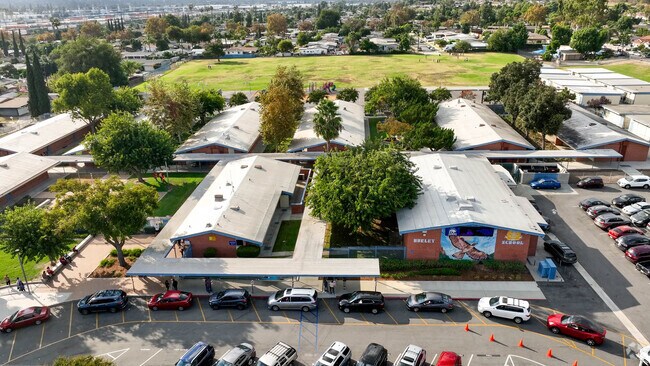 Aerial of front of School