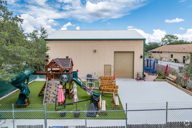 Kids enjoy playing on the play area at Gulf Coast Elementary School.