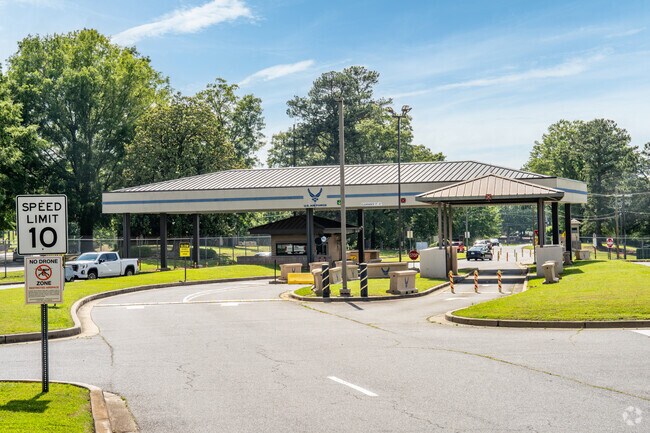 Residents may hear some aircraft noise from the Dobbin Air Reserve Base nearby.