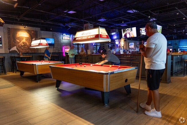 Loxahatchee Groves locals shoot pool at Bonnie's.