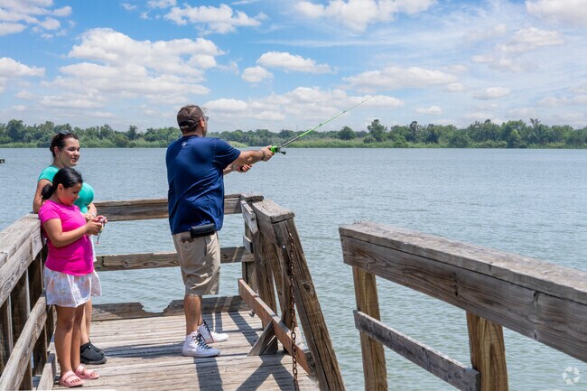 Anzalduas County Park is a popular destination to go fishing on the Rio Grande River.