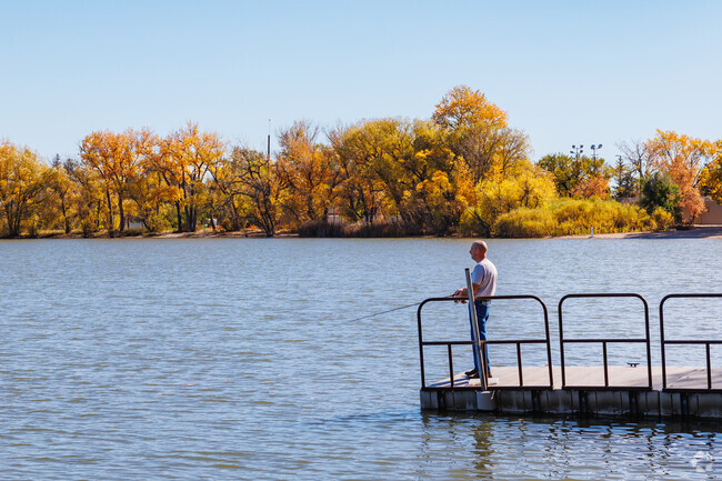 Historic Cheyenne is a short drive away from Lions Park where you can fish in the lake.