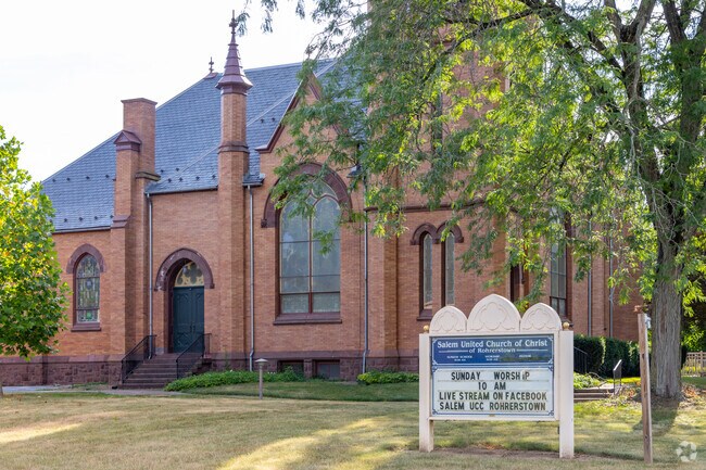 Rohrerstown is surrounded by various houses of worship.