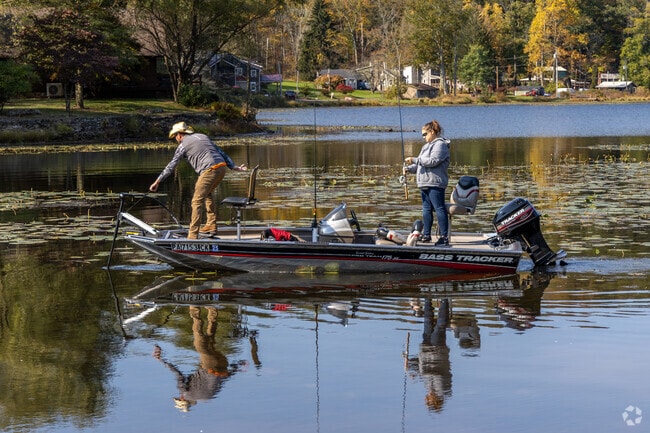 Penn locals love to cast a line from their boats on Beaver Lake.