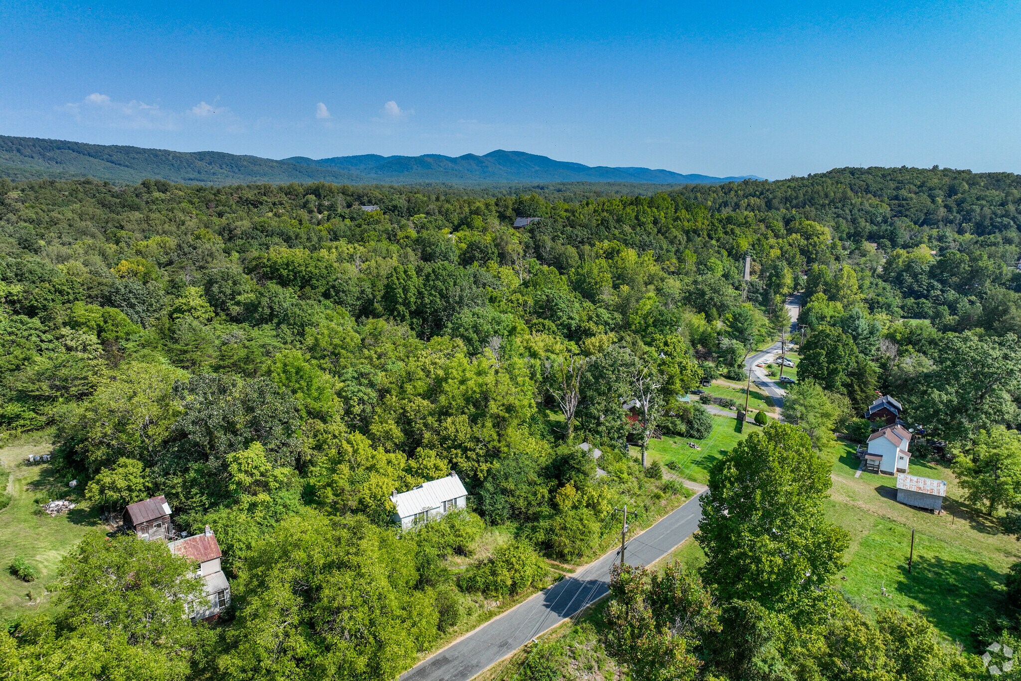 Rockfish River Road serves as a main drag for the residents of Schuyler.