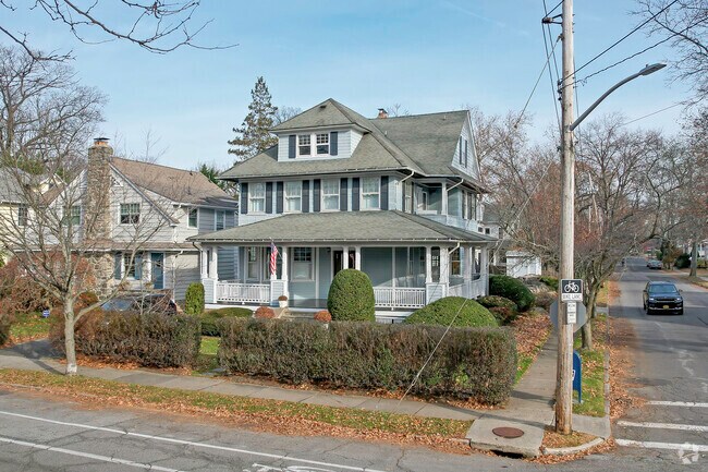One of the beautiful Victorian homes that make up the Larchmont community.