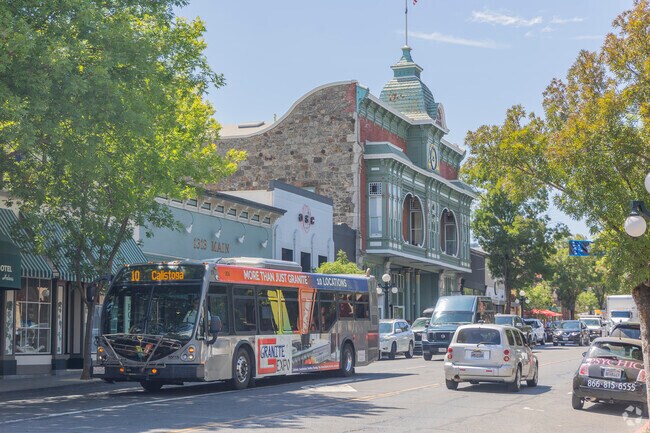 Deer Park residents can catch public transit in nearby St. Helena.