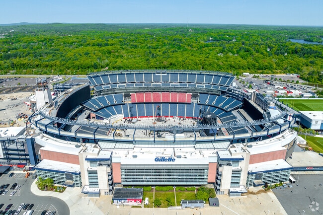 Gillette Stadium, home turf of the New England Patriots and a popular concert venue.