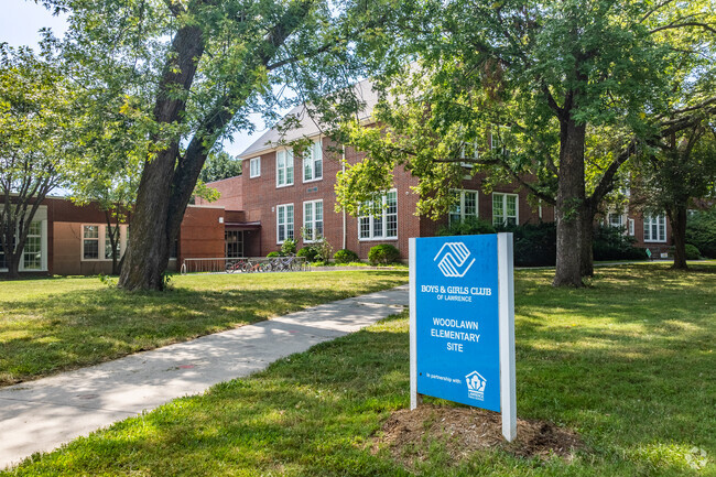 Woodlawn Elementary School serves the North Lawrence community.