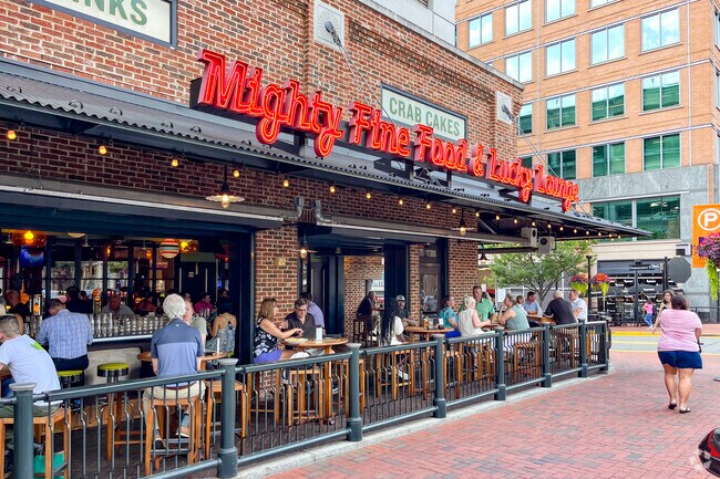 Tall Oaks/Uplands residents enjoy Reston Town Center's bustling restaurants for good food.