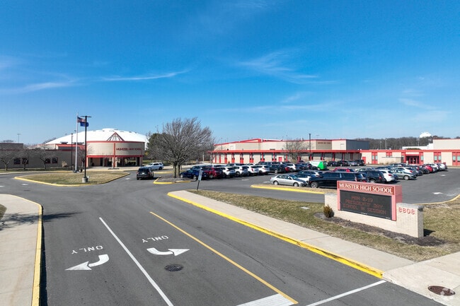 Munster High School has 1500 students with an A rating making it the best in the county.