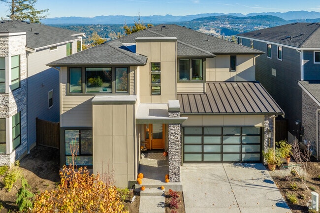 Talus offers many newly built homes overlooking Lake Sammamish.