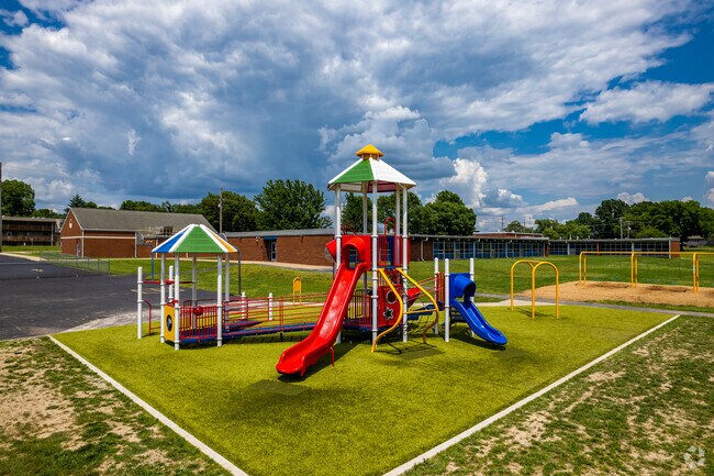 Students at Bingham Elementary School enjoy updated playground equipment.