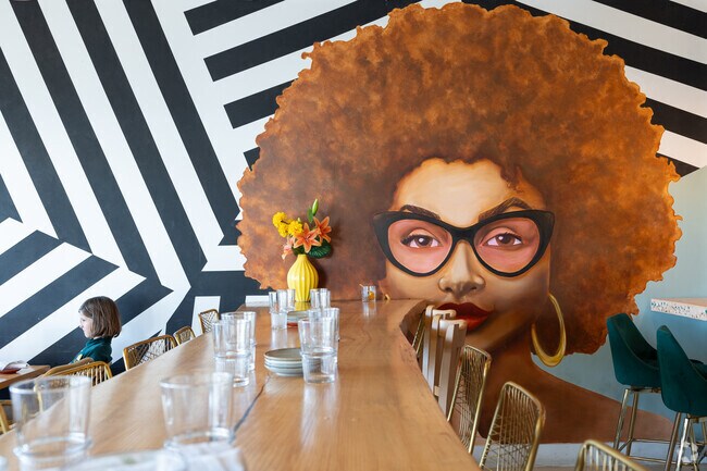 Wall art and cool artists will make sure you feel you are in a special place when you visit.