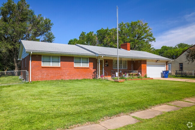 Classic ranch homes with brick exteriors are common in Stanley/Aley.