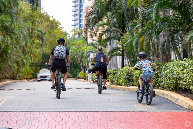 Residents of Sunny Isles Beach bike along the community's bike-friendly streets.
