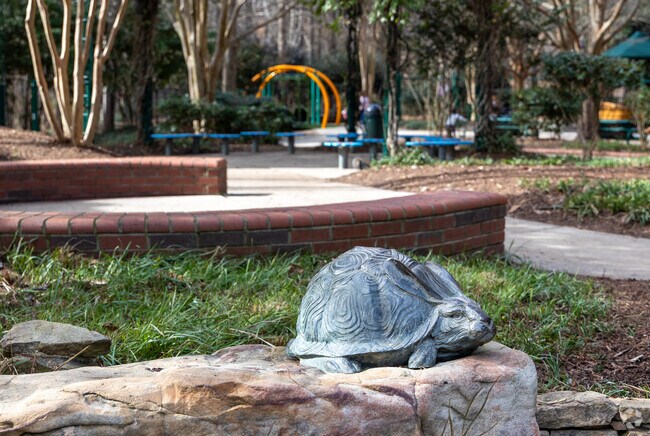 Marla Dorrel Park offers trails, playgrounds, and public art in Crossroads.