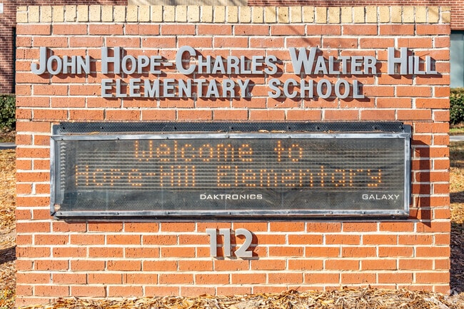 The John Hope-Charles Walter Hill Elementary School serves students from K to 5th grade.